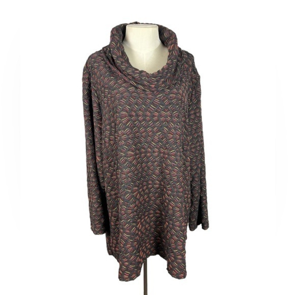 NWT Ali Miles sweater size 2X textured cowl neck Artsy slouchy Plus Size